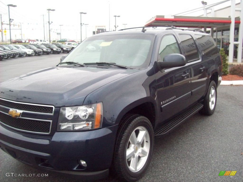 2008 Suburban 1500 LT 4x4 - Dark Blue Metallic / Ebony photo #1