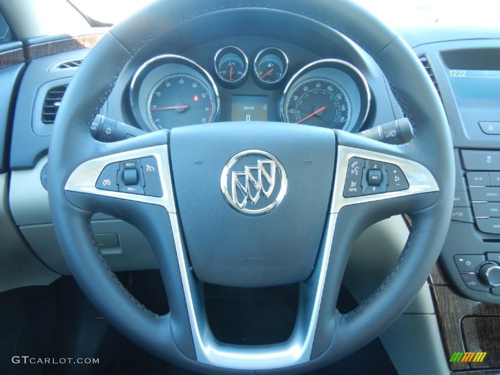 2012 Buick Regal Standard Regal Model Ebony Steering Wheel Photo #57045890