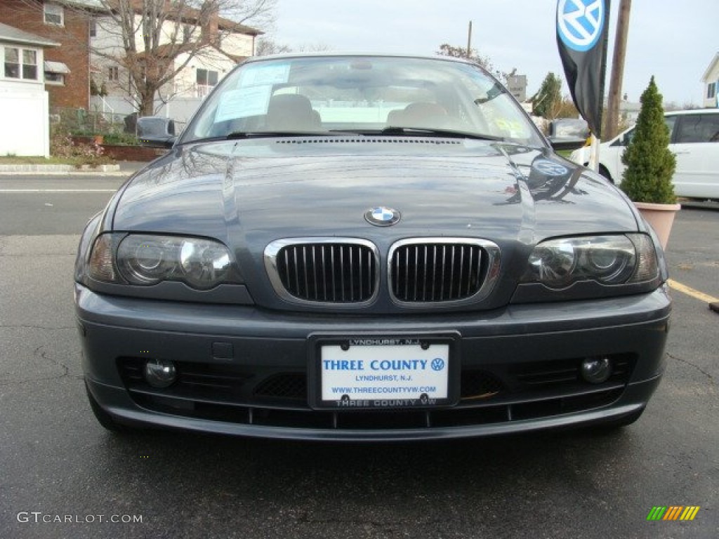 2000 3 Series 328i Coupe - Steel Grey Metallic / Tanin Red photo #2