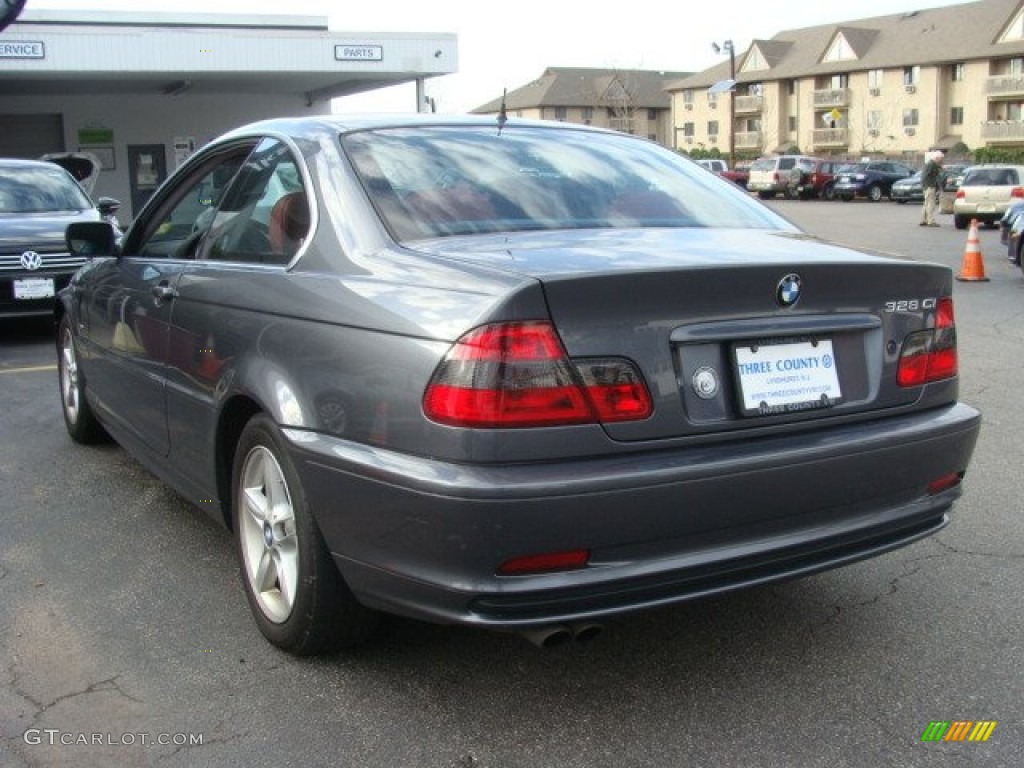 2000 3 Series 328i Coupe - Steel Grey Metallic / Tanin Red photo #4