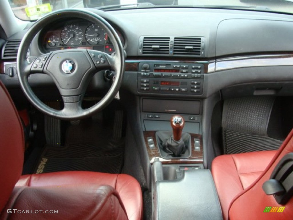 2000 BMW 3 Series 328i Coupe Tanin Red Dashboard Photo #57046691