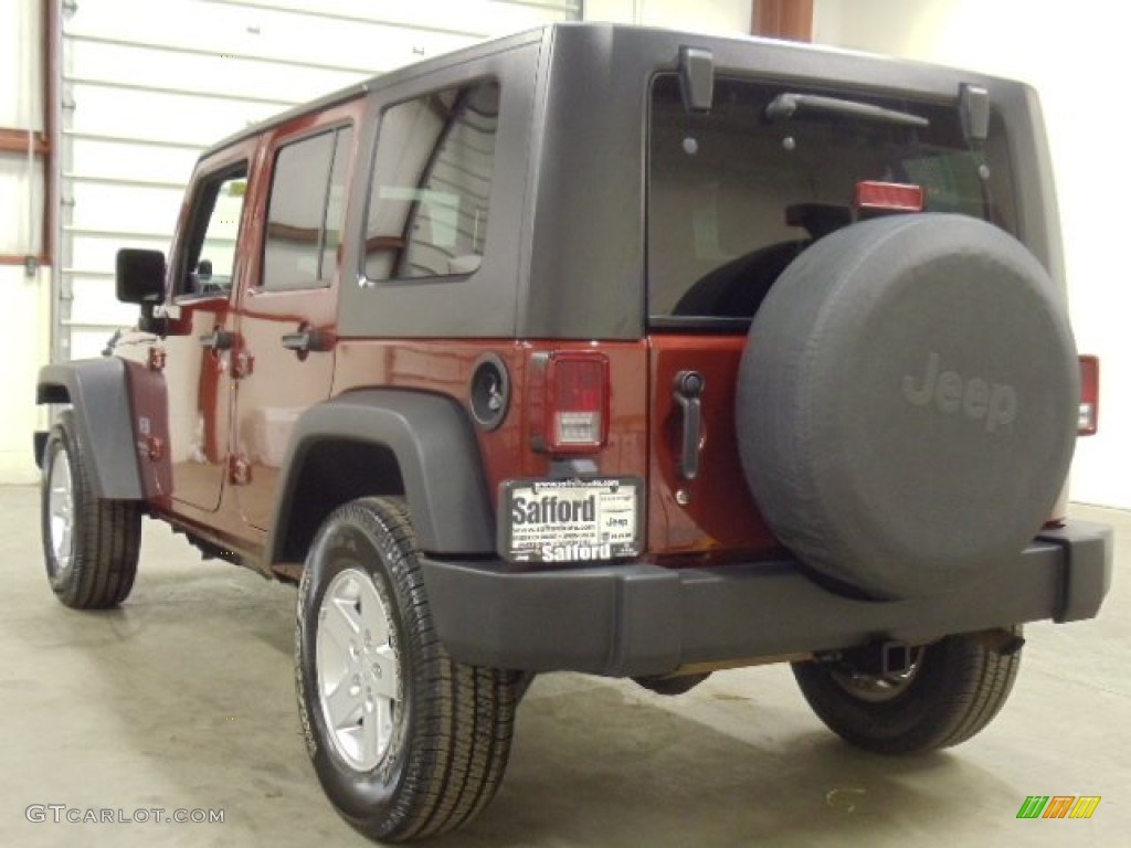 2008 Wrangler Unlimited X 4x4 - Red Rock Crystal Pearl / Dark Slate Gray/Med Slate Gray photo #3