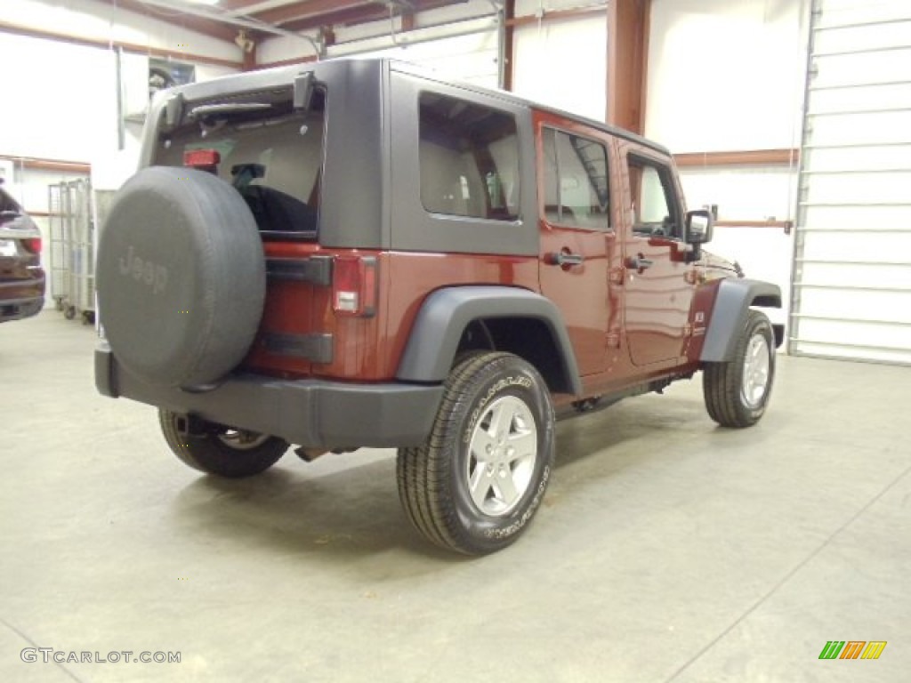 2008 Wrangler Unlimited X 4x4 - Red Rock Crystal Pearl / Dark Slate Gray/Med Slate Gray photo #5