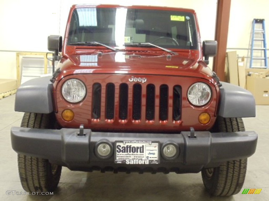 2008 Wrangler Unlimited X 4x4 - Red Rock Crystal Pearl / Dark Slate Gray/Med Slate Gray photo #8