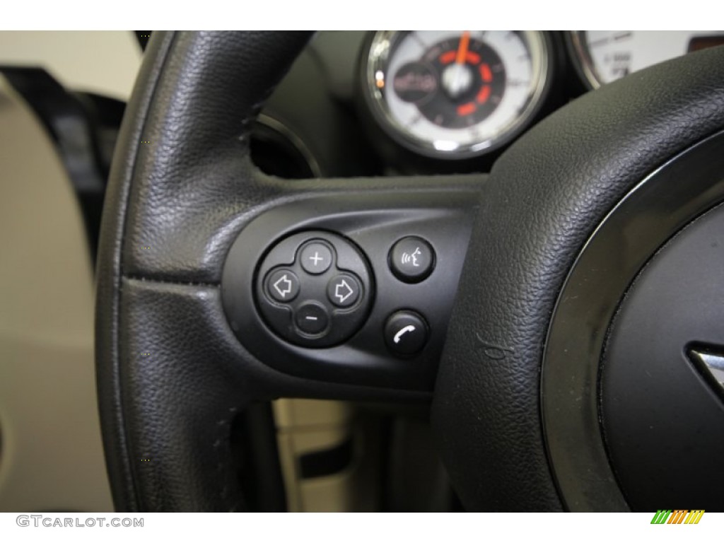 2011 Cooper Convertible - British Racing Green II / Gravity Polar Beige Leather photo #22