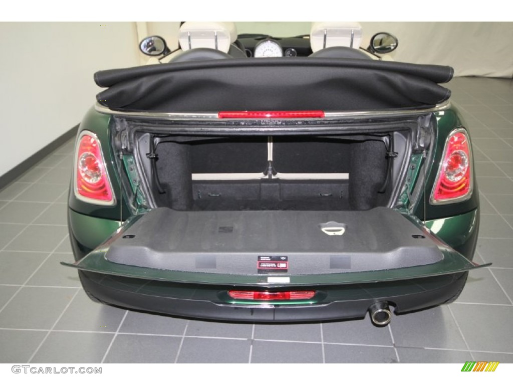 2011 Cooper Convertible - British Racing Green II / Gravity Polar Beige Leather photo #26