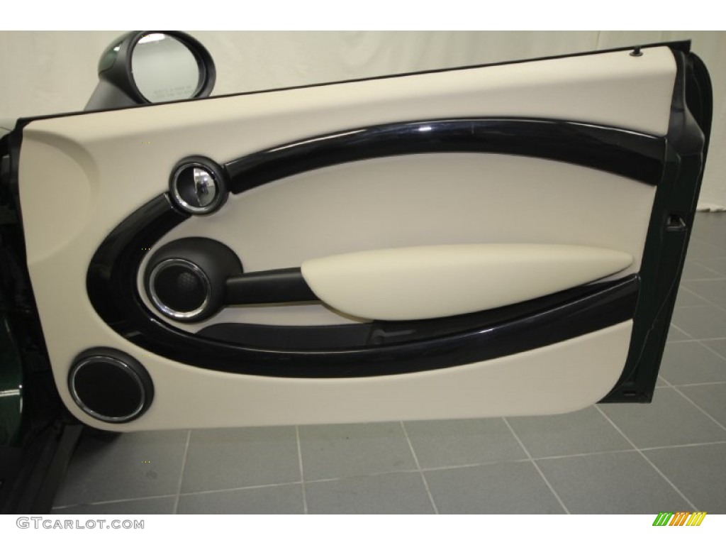 2011 Cooper Convertible - British Racing Green II / Gravity Polar Beige Leather photo #30