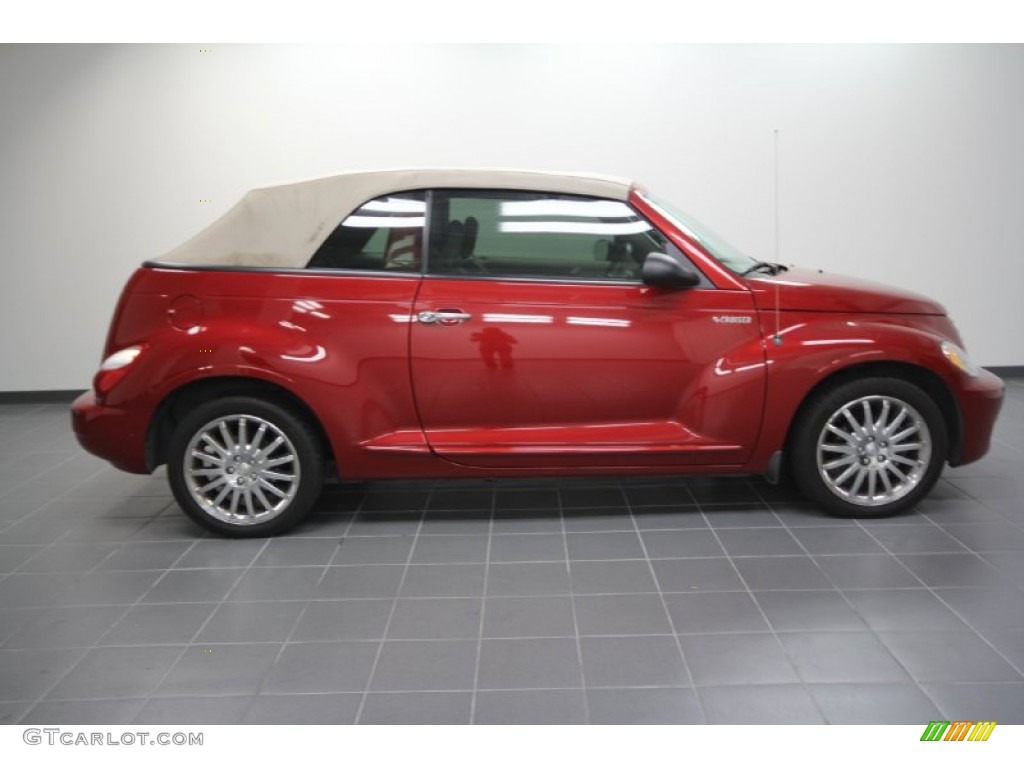 2006 PT Cruiser GT Convertible - Inferno Red Crystal Pearl / Pastel Pebble Beige photo #7