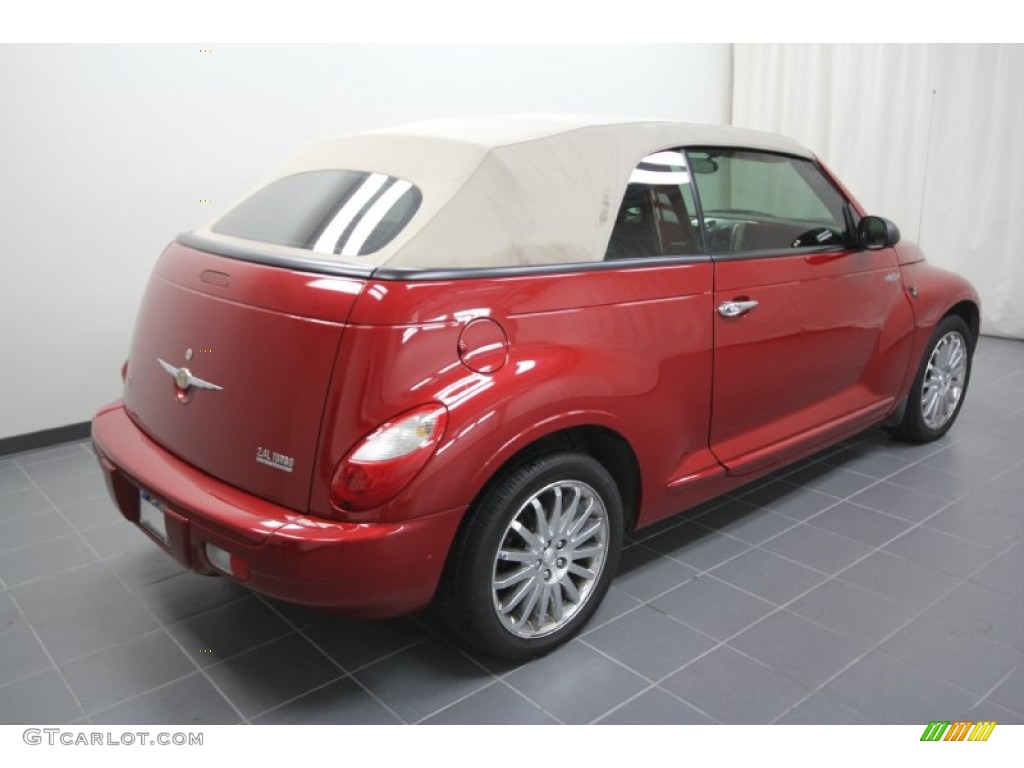 2006 PT Cruiser GT Convertible - Inferno Red Crystal Pearl / Pastel Pebble Beige photo #13