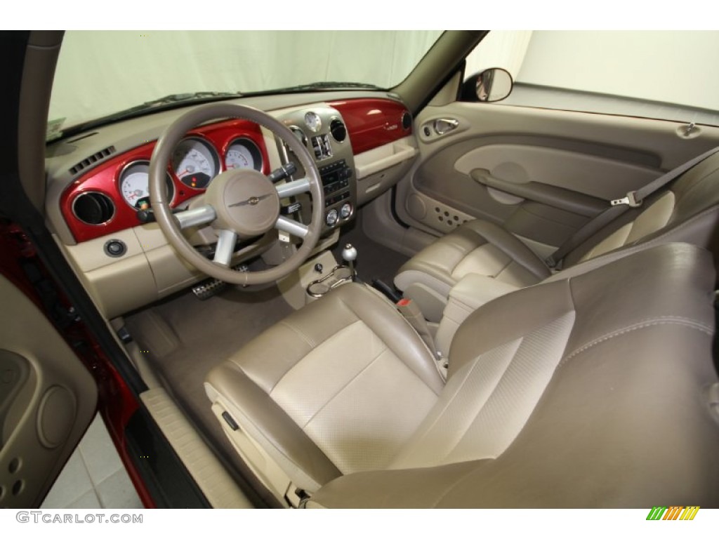 Pastel Pebble Beige Interior 2006 Chrysler PT Cruiser GT Convertible Photo #57049570