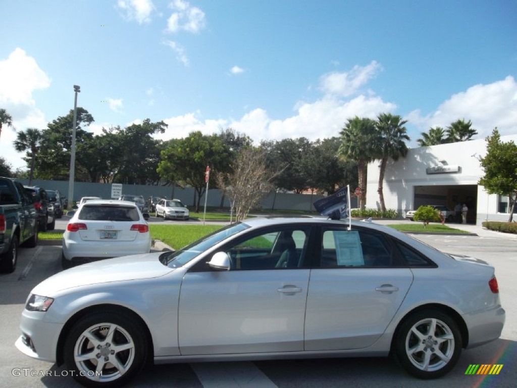 2009 A4 2.0T Premium quattro Sedan - Ice Silver Metallic / Black photo #5