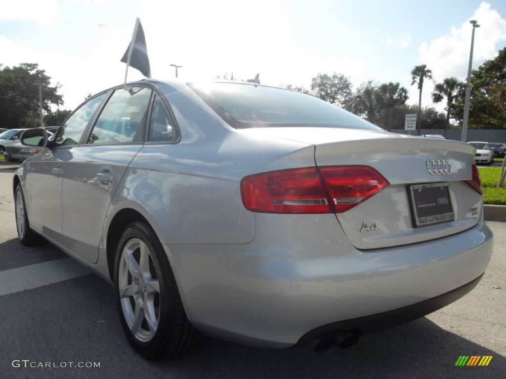 2009 A4 2.0T Premium quattro Sedan - Ice Silver Metallic / Black photo #6