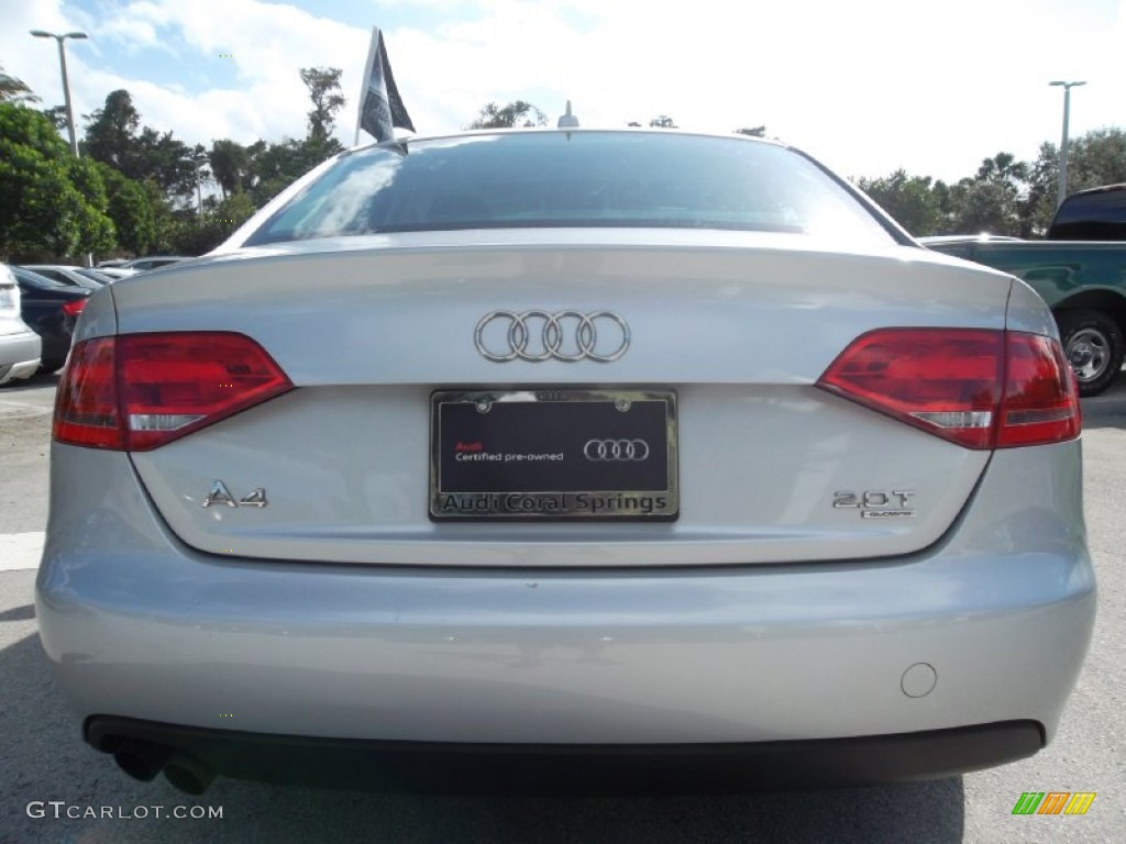 2009 A4 2.0T Premium quattro Sedan - Ice Silver Metallic / Black photo #7