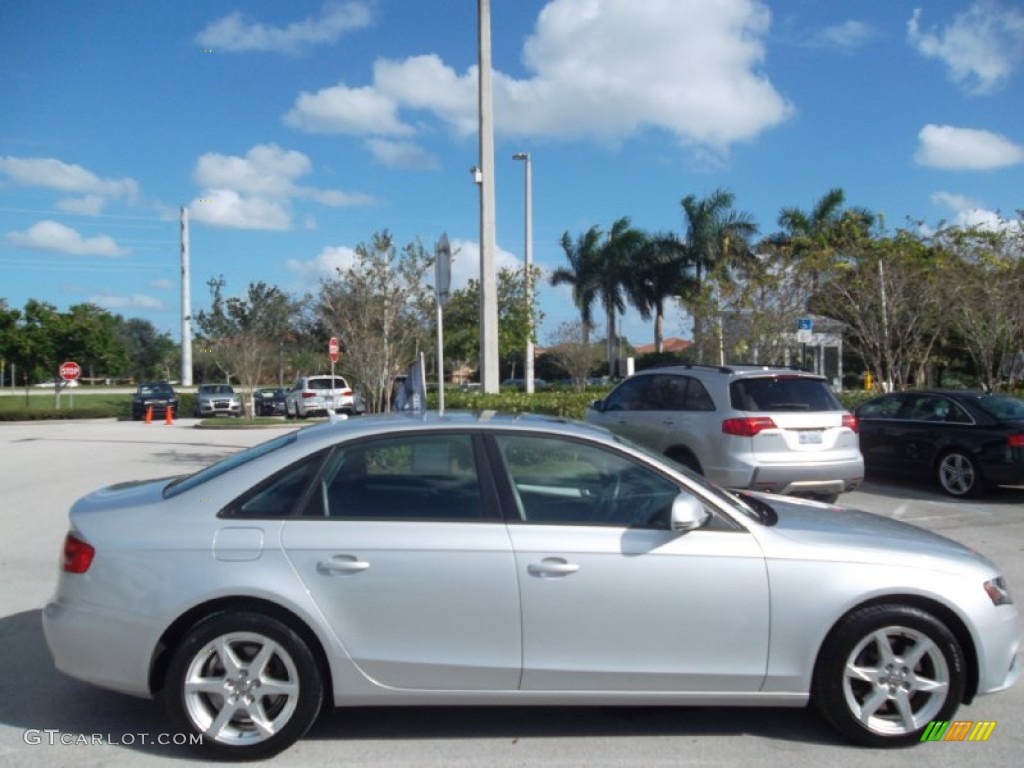 2009 A4 2.0T Premium quattro Sedan - Ice Silver Metallic / Black photo #12
