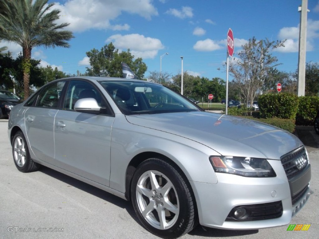 2009 A4 2.0T Premium quattro Sedan - Ice Silver Metallic / Black photo #13