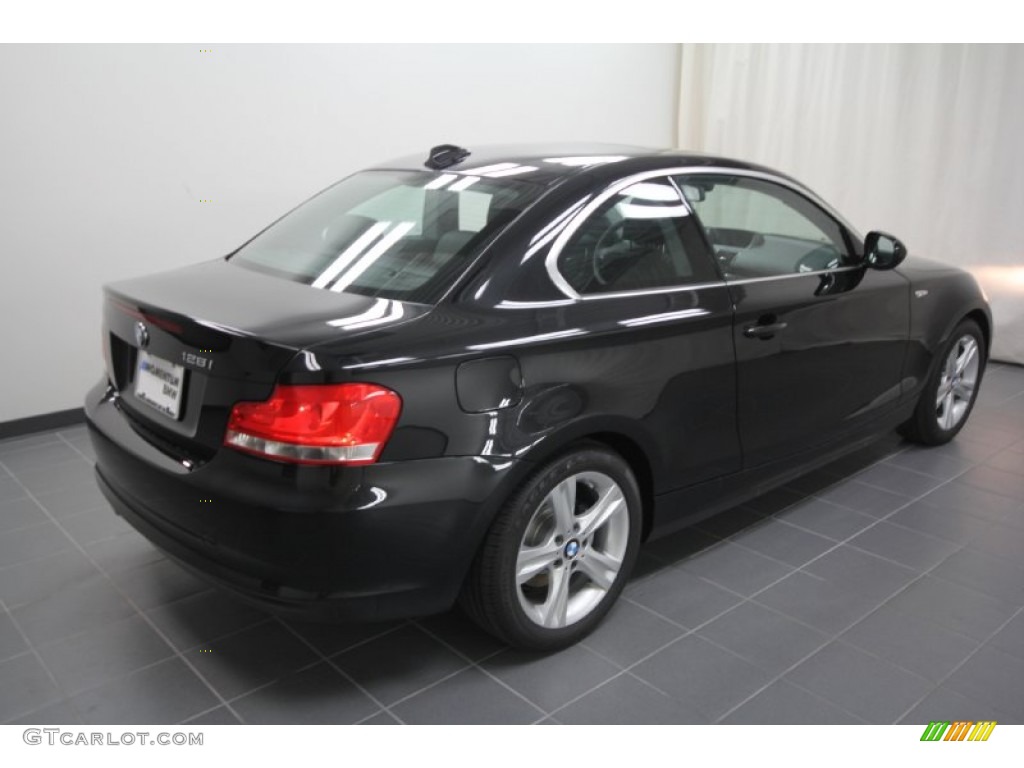 2012 1 Series 128i Coupe - Black Sapphire Metallic / Black photo #5