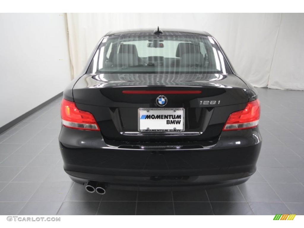 2012 1 Series 128i Coupe - Black Sapphire Metallic / Black photo #6