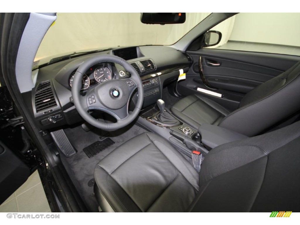 2012 1 Series 128i Coupe - Black Sapphire Metallic / Black photo #8