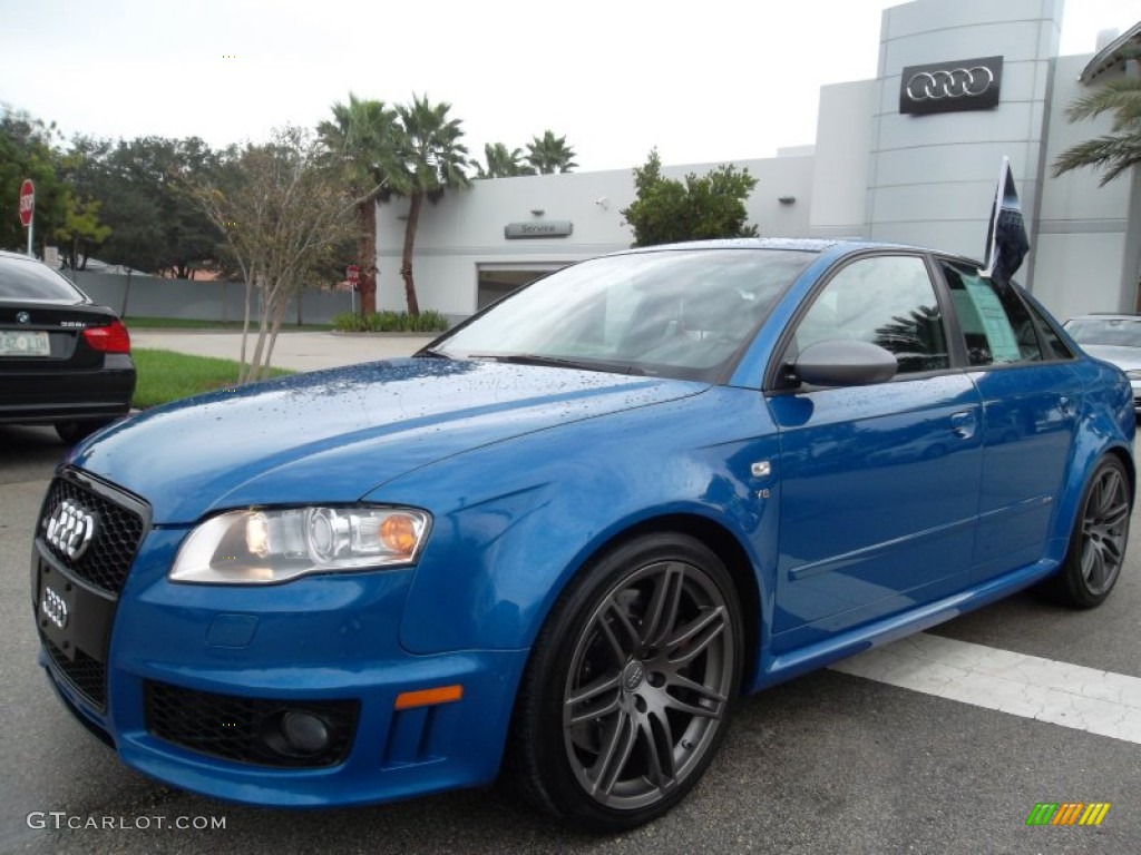 2008 RS4 4.2 quattro Sedan - Sprint Blue Pearl Effect / Black photo #1