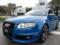 2008 Sprint Blue Pearl Effect Audi RS4 4.2 quattro Sedan  photo #2