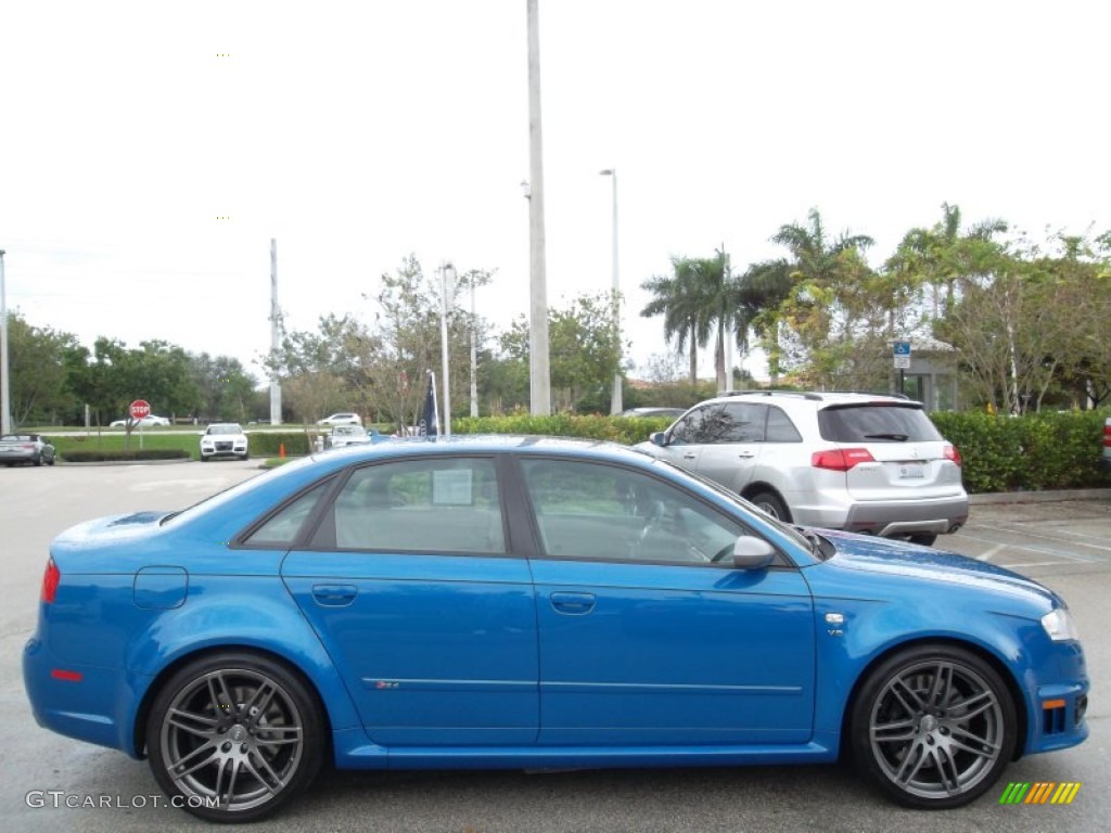 2008 RS4 4.2 quattro Sedan - Sprint Blue Pearl Effect / Black photo #12