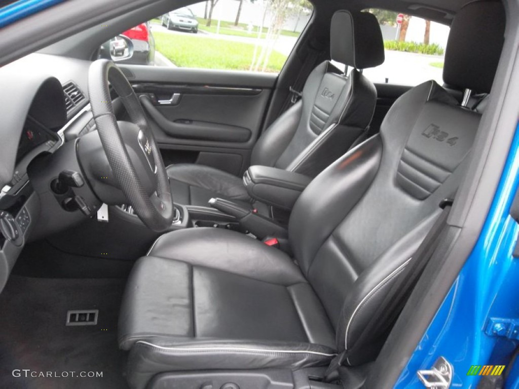 Black Interior 2008 Audi RS4 4.2 quattro Sedan Photo #57051194