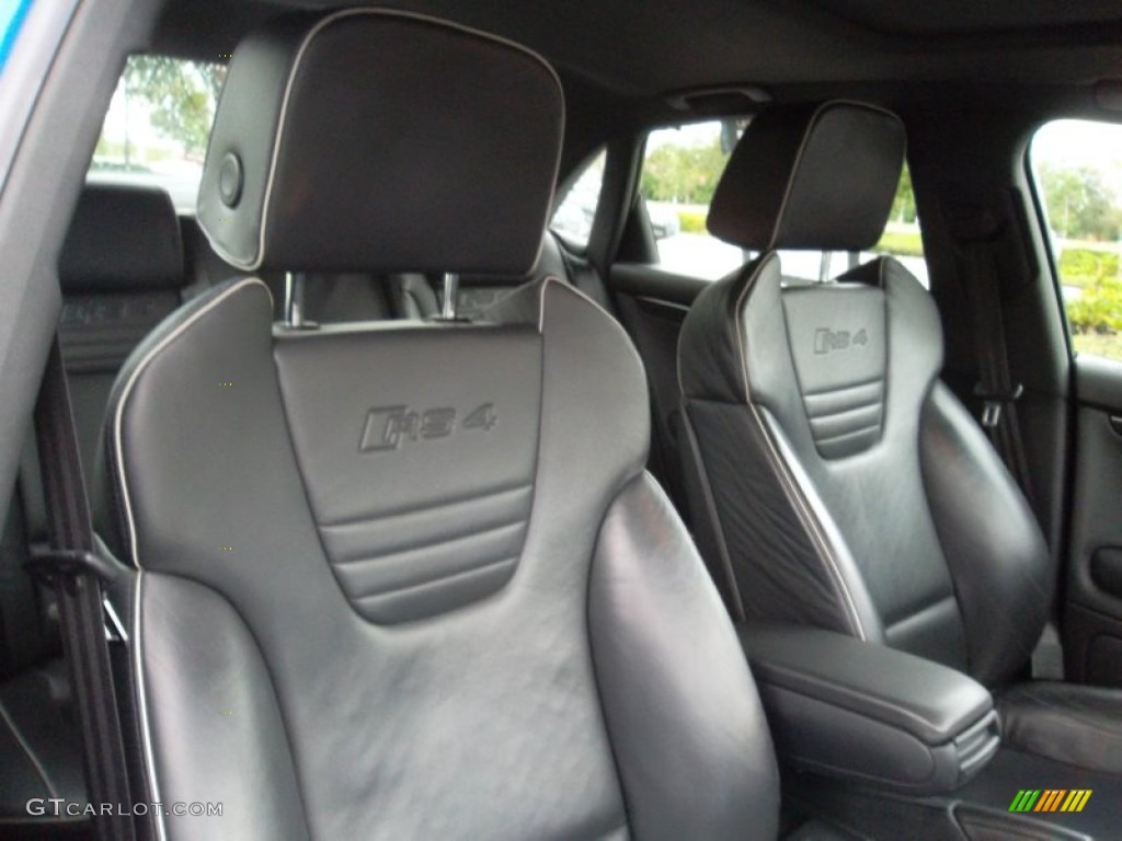 Black Interior 2008 Audi RS4 4.2 quattro Sedan Photo #57051236