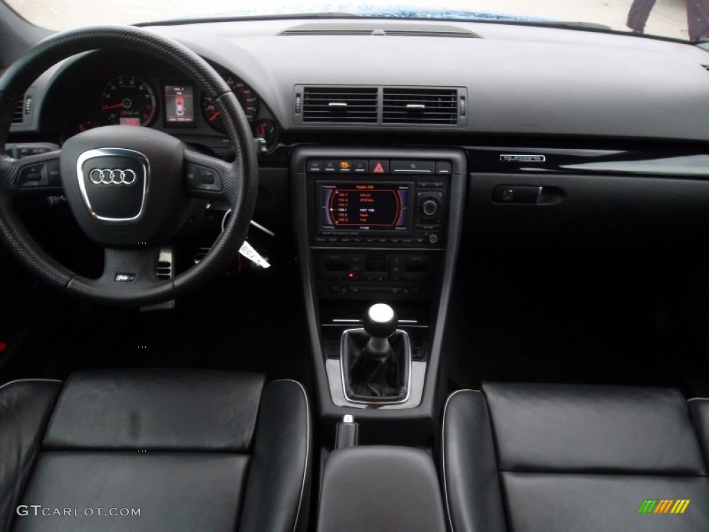 2008 Audi RS4 4.2 quattro Sedan Black Dashboard Photo #57051278
