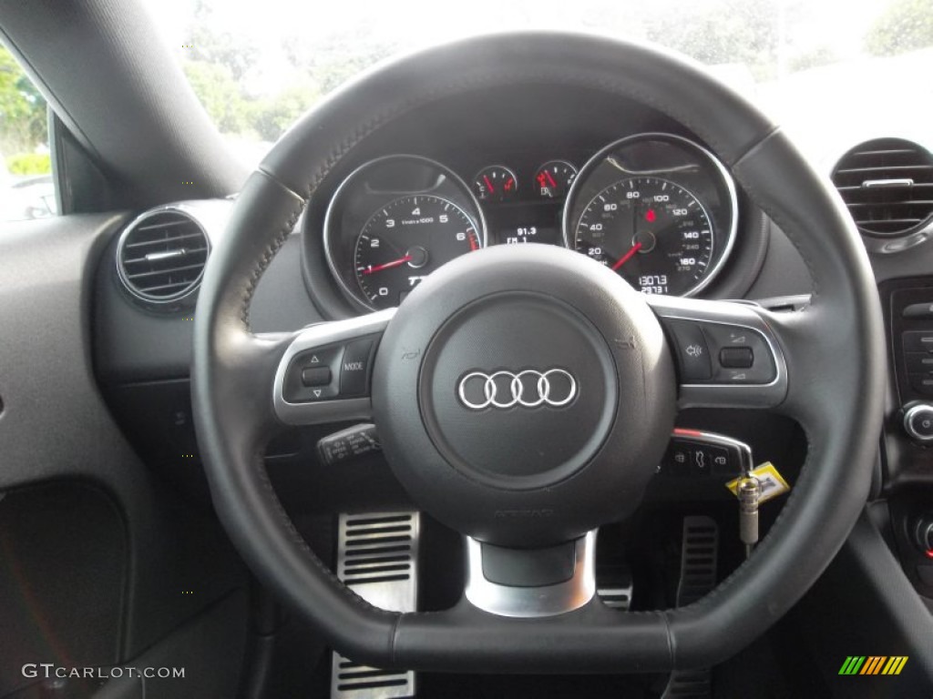 2009 Audi TT 2.0T Coupe Black Steering Wheel Photo #57052141
