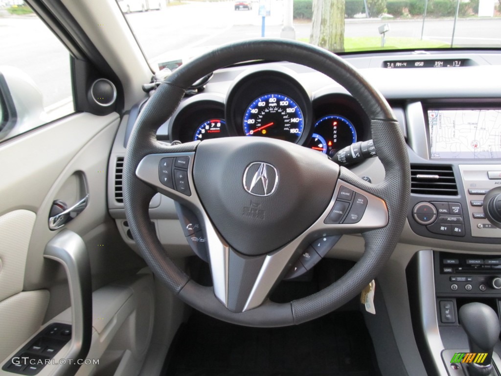 2012 Acura RDX Technology SH-AWD Taupe Steering Wheel Photo #57052541