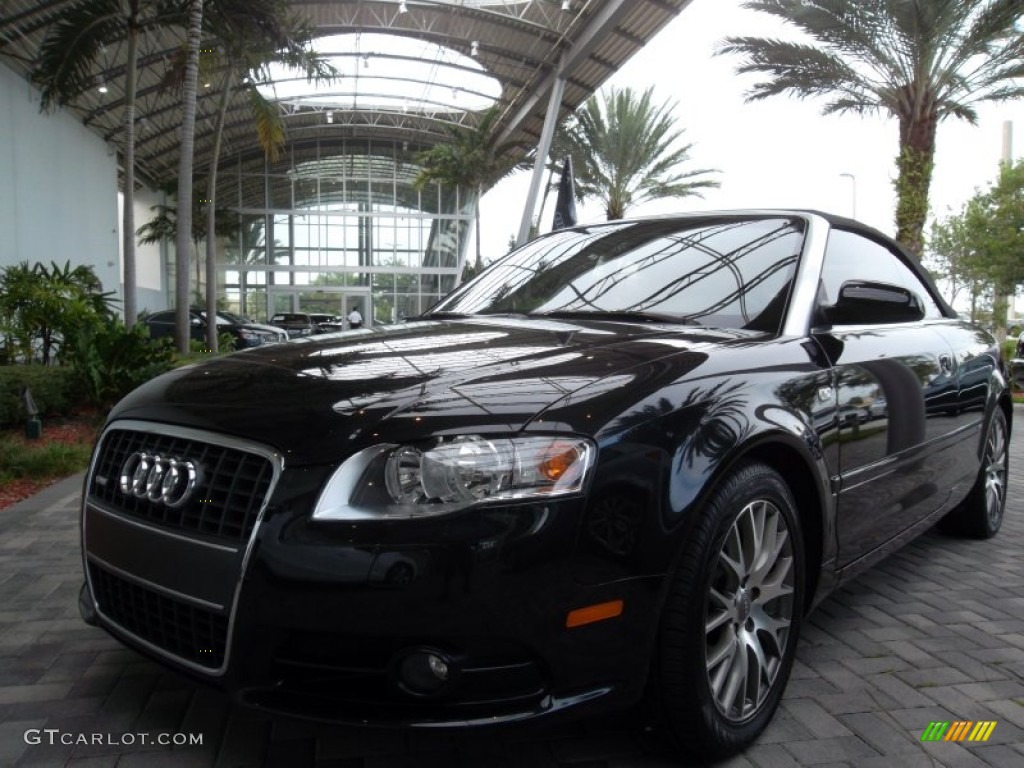 2009 A4 2.0T Cabriolet - Brilliant Black / Black photo #1