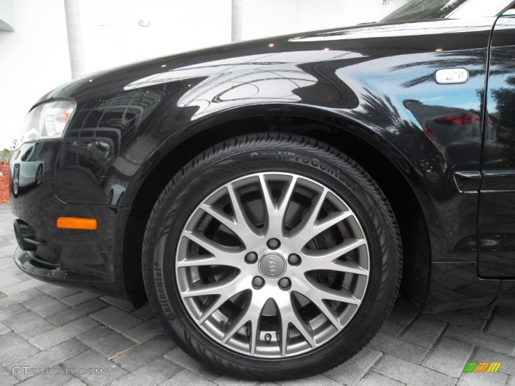 2009 A4 2.0T Cabriolet - Brilliant Black / Black photo #3