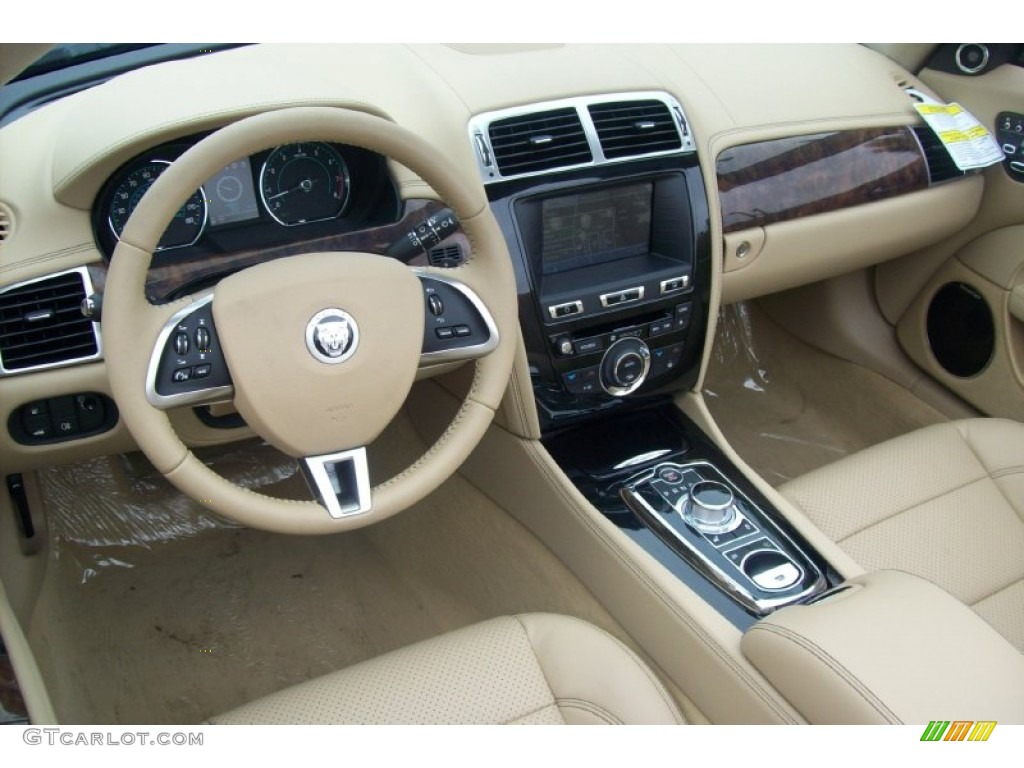 2012 Jaguar XK XK Convertible Caramel/Caramel Dashboard Photo #57054131