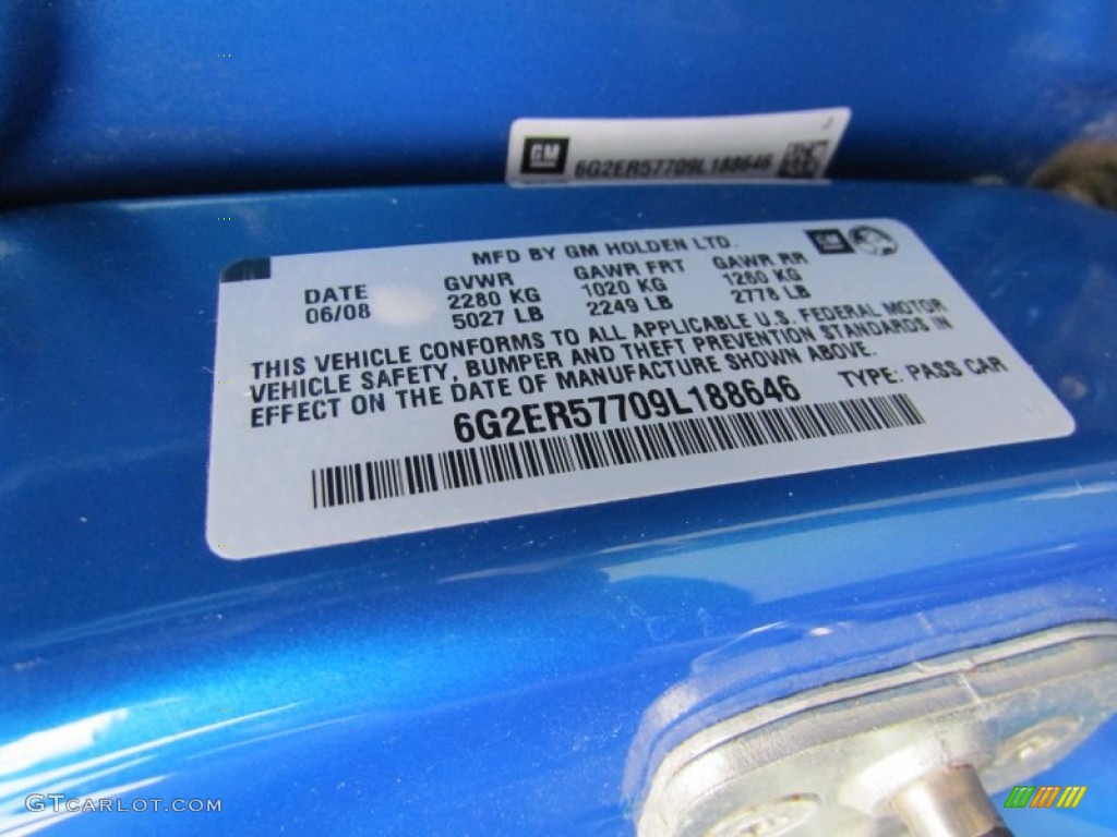 2009 G8 Sedan - Stryker Blue Metallic / Onyx photo #12