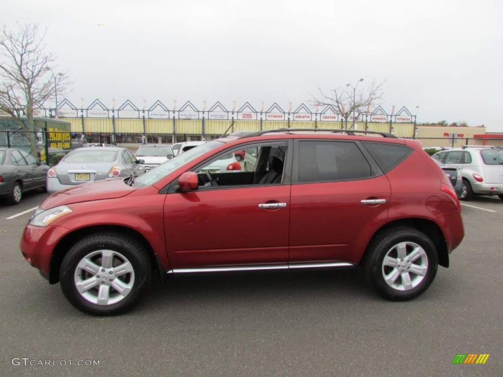 2007 Murano SL AWD - Sunset Red Pearl Metallic / Charcoal photo #4