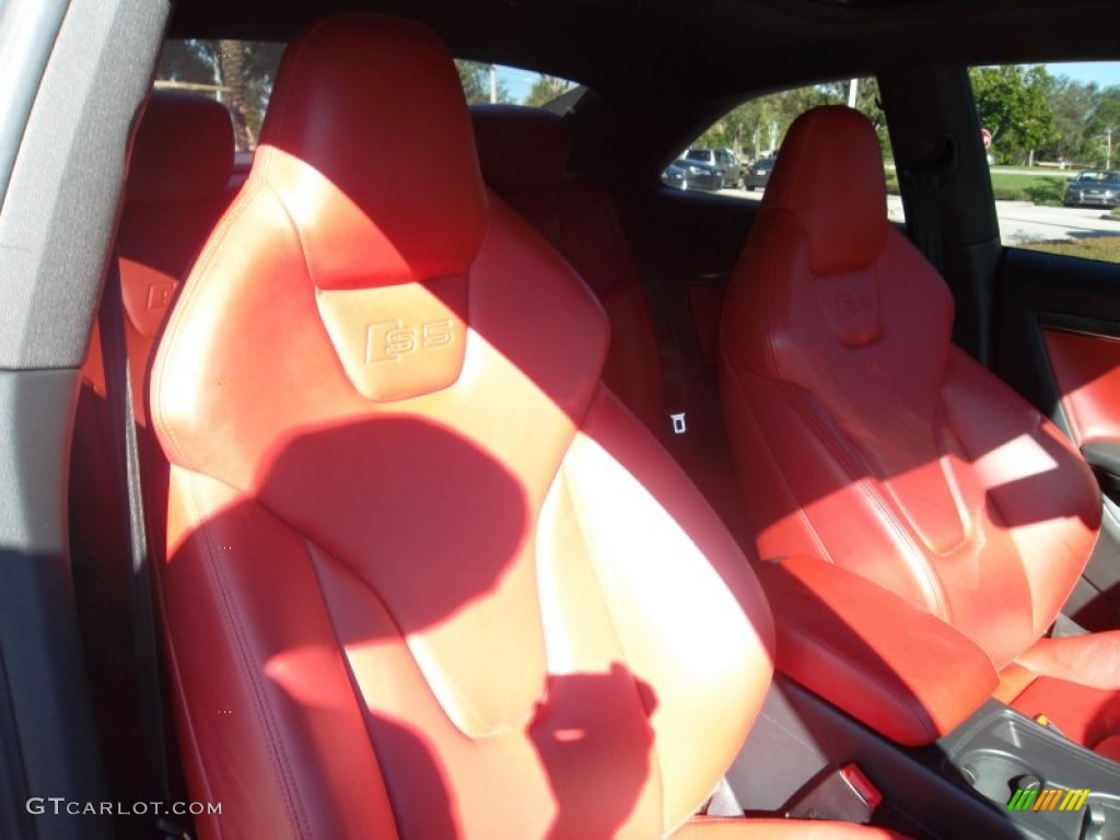 Magma Red Silk Nappa Leather Interior 2010 Audi S5 4.2 FSI quattro Coupe Photo #57055841