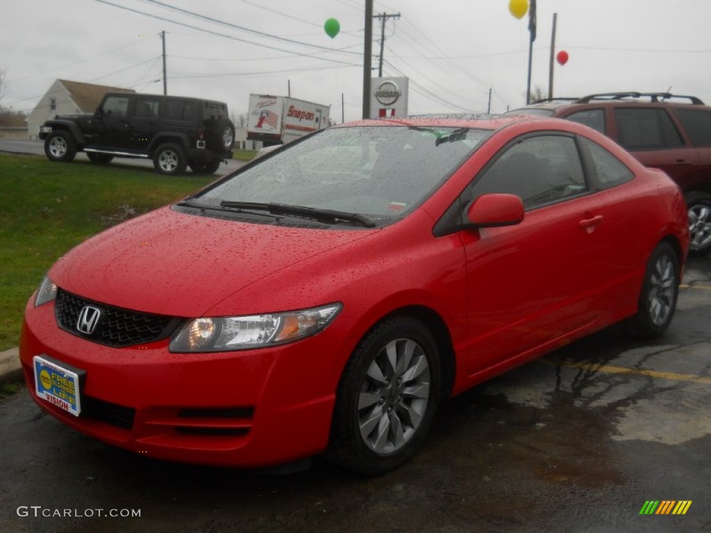 2009 Civic EX-L Coupe - Rallye Red / Black photo #1