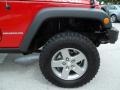 2010 Flame Red Jeep Wrangler Rubicon 4x4  photo #11