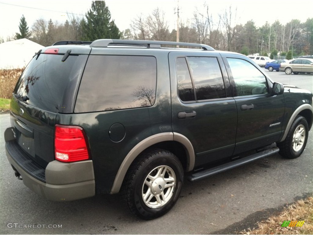 2002 Explorer XLS 4x4 - Dark Highland Green Metallic / Medium Parchment photo #5