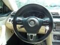 2010 Volkswagen CC Cornsilk Beige Two Tone Interior Steering Wheel Photo