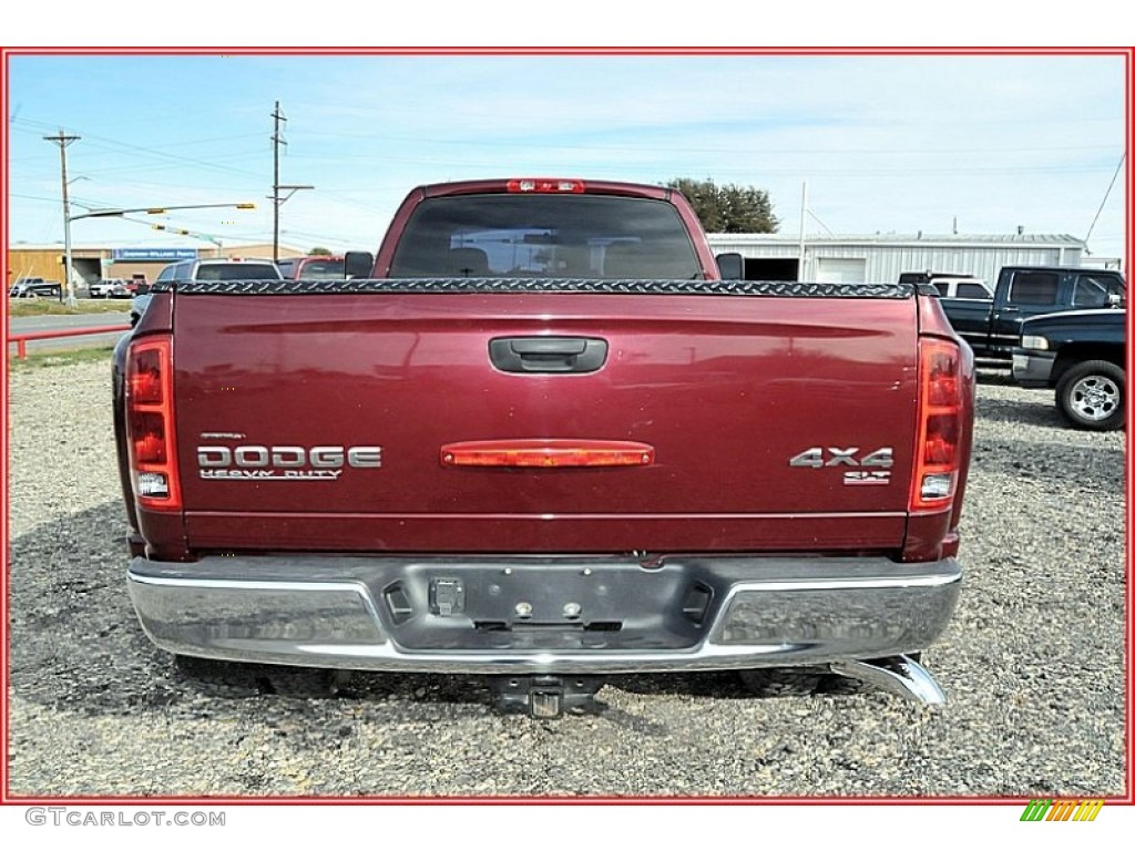 2003 Ram 3500 SLT Quad Cab 4x4 Dually - Dark Garnet Red Pearl / Dark Slate Gray photo #6