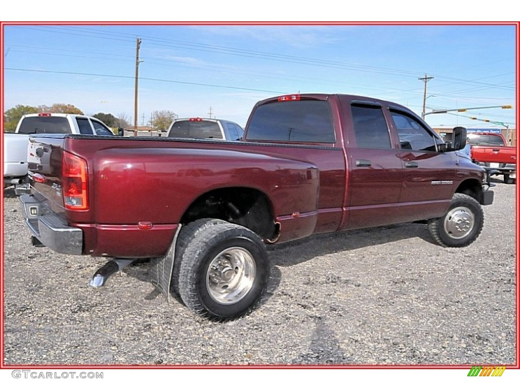 2003 Ram 3500 SLT Quad Cab 4x4 Dually - Dark Garnet Red Pearl / Dark Slate Gray photo #8