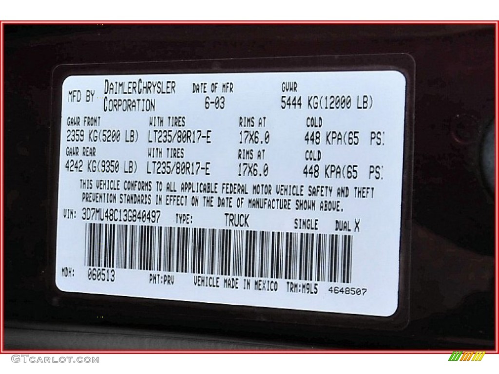 2003 Ram 3500 SLT Quad Cab 4x4 Dually - Dark Garnet Red Pearl / Dark Slate Gray photo #16