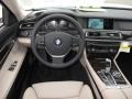 Oyster/Black 2012 BMW 7 Series 740Li Sedan Steering Wheel