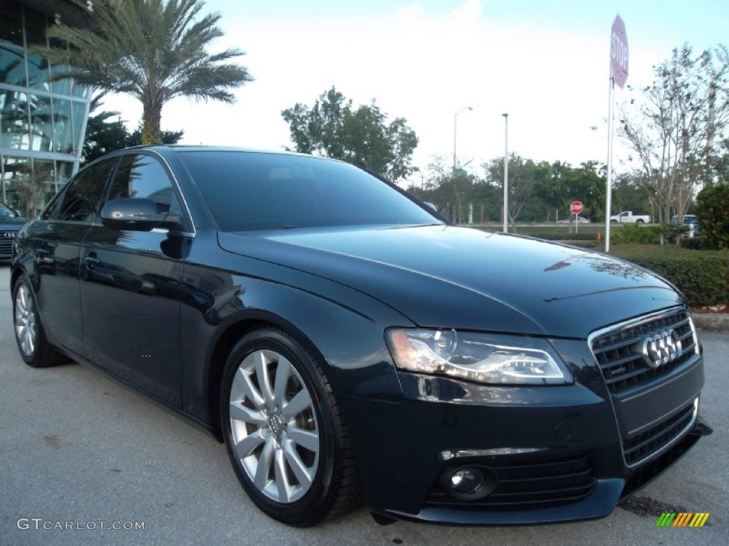 2012 A4 2.0T quattro Sedan - Moonlight Blue Metallic / Cardamom Beige photo #14