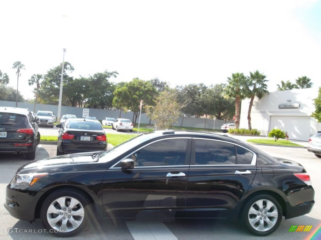 2009 Accord EX-L V6 Sedan - Crystal Black Pearl / Black photo #5