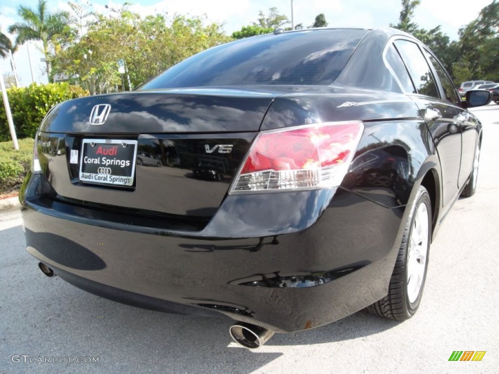 2009 Accord EX-L V6 Sedan - Crystal Black Pearl / Black photo #9