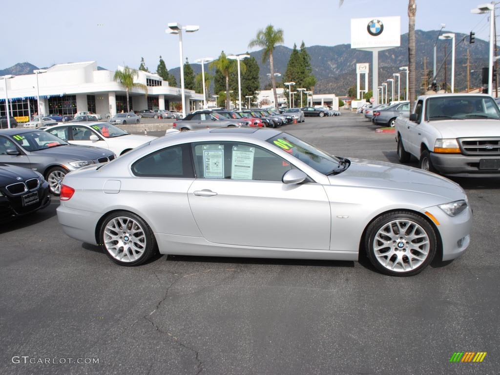2009 3 Series 328i Coupe - Titanium Silver Metallic / Black photo #3