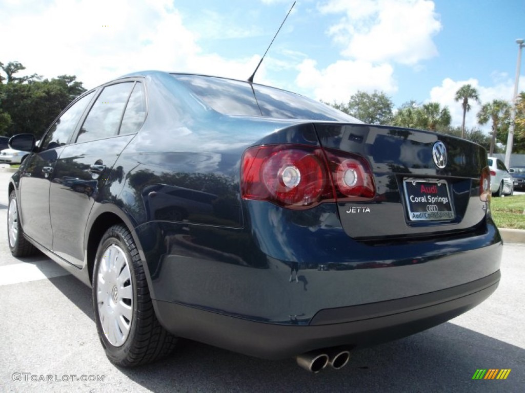 2009 Jetta S Sedan - Blue Graphite Metallic / Art Grey photo #6