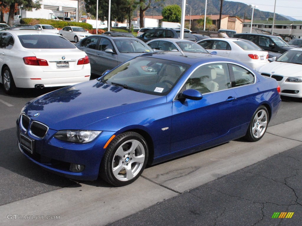 2009 3 Series 328i Coupe - Montego Blue Metallic / Beige photo #25